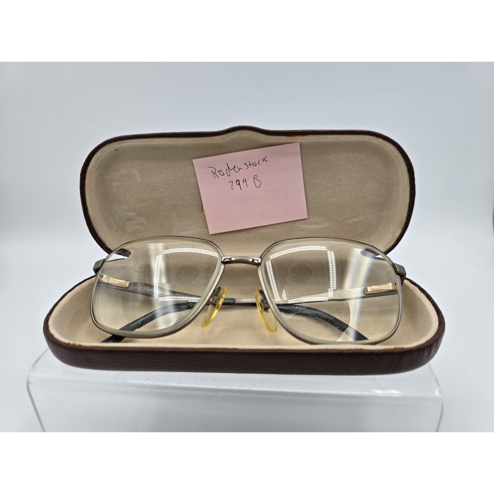 Vtg RODENSTOCK 799 B 140 56.16 Titanium Eyeglasses Glasses Frame Only W/Case‎